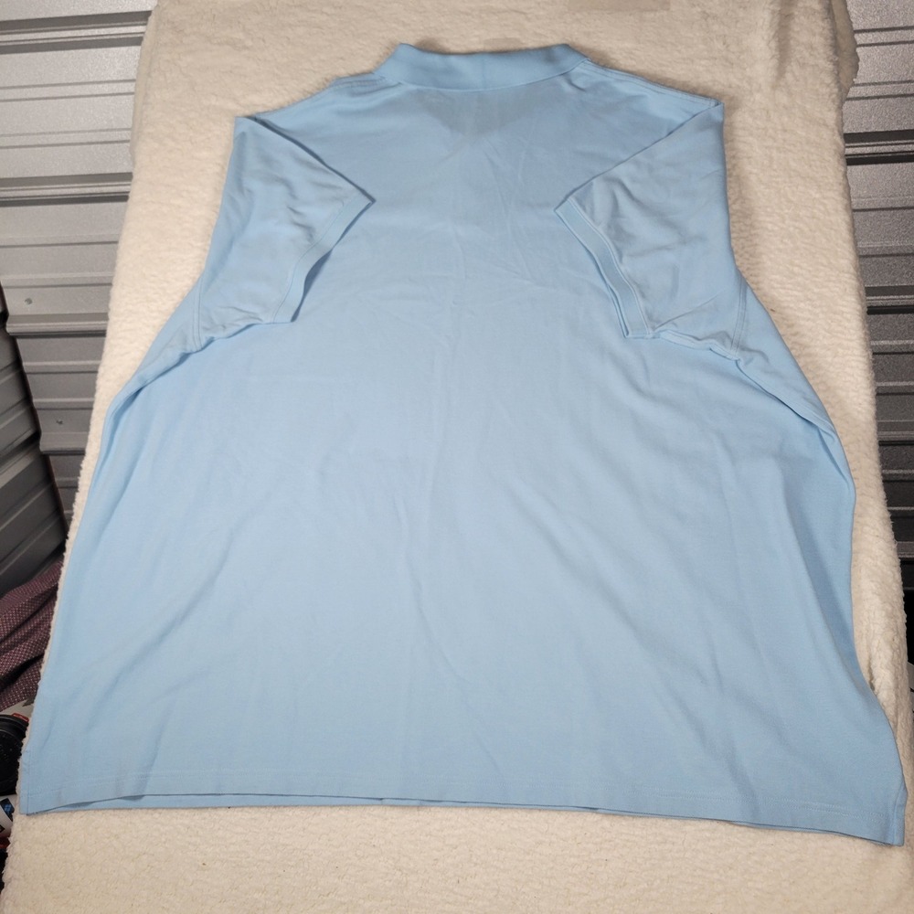 B+T Polo Shirt Mens 4XT Light Blue Short‎ Sleeve Pique Knit Big & Tall Classic - Picture 10 of 12